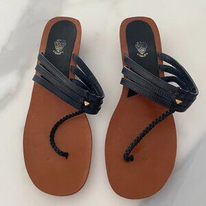 Gucci Sandals, Navy T Strap Size 38/7.5